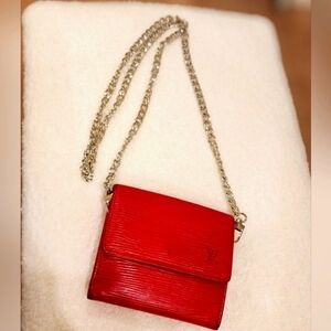 Louis Vuitton Red Epi Leather Wallet